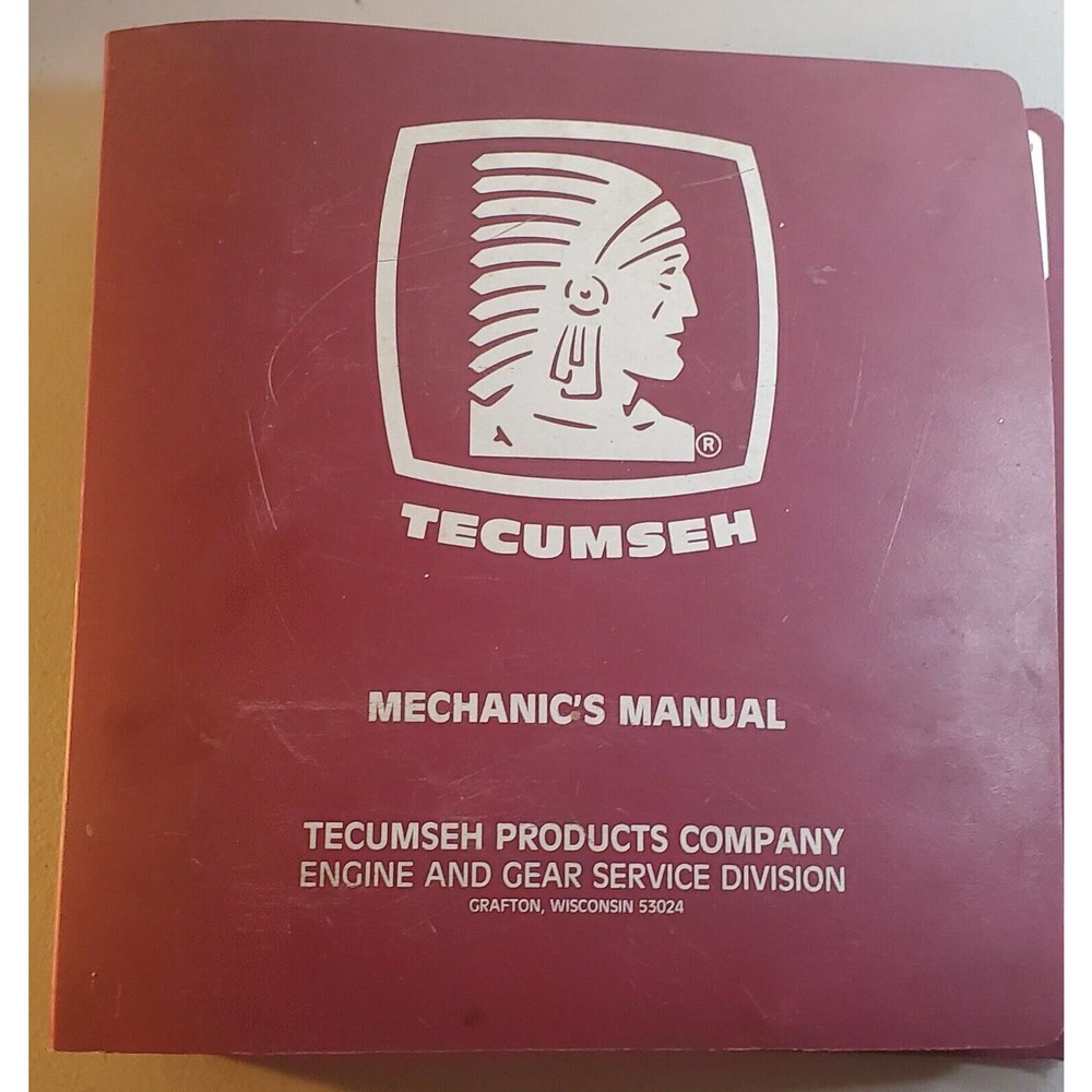 Tecumseh Engines Mechanic Manual Binder